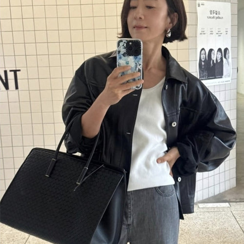 보테가베네타 바바라 토트 백 블랙 (김희애,윤여정 착용)