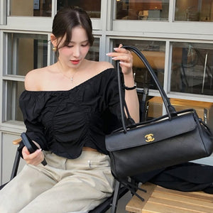 샤넬 스몰 쇼핑백 블랙 AS6288 (이나연,고윤정 착용)