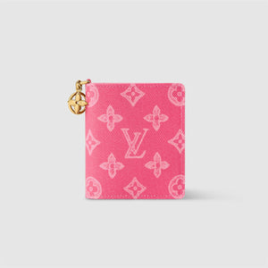 루이비통 오리진 캔버스 LV 참 포켓 월릿 핑크 M27680